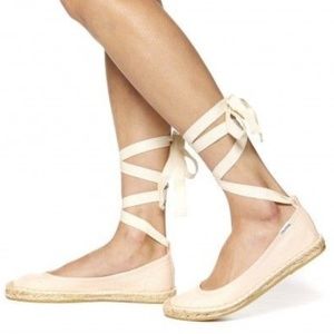Soludos Lace Up Ballet Espadrille Flats